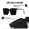 Polarized Uv Protection Sunglasses Unisex Korea Eyeglasses Icon Sun Glasses Square Medium Frame Eyeglass High Quality. 