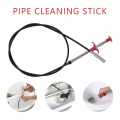 Metal 85cm Flexible Wire brush Hand Kitchen Sink Cleaning Hook Sewer Dredging Device Spring Pipe Hair Dredging Tool Metal wire brush.. 