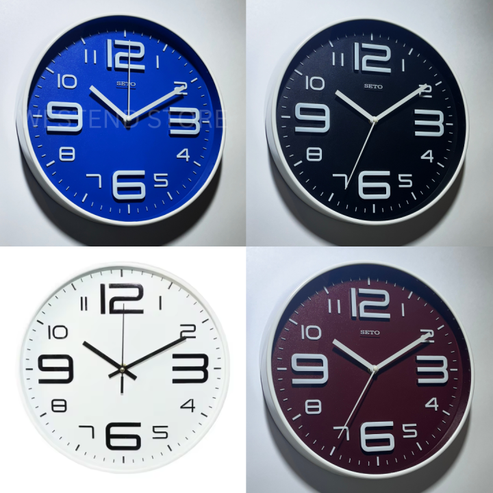 Wall Clock silent for bedroom high quality movement round simple elegant for kids and office room 10.5 Inch Non Ticking Quartz Plastic Frame Glass Face