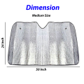 Car Windscreen Windshield Sun Shade Aluminum Foil For Car Sun Visor Foldable Rear Window 127*60cm Best for Suzuki Alto, Cultus, KIA Pecanto , Mehran, Khyber, Core  (Silver). 