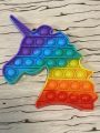 Rainbow Unicorn Pop It Toy Fidget Toy. 