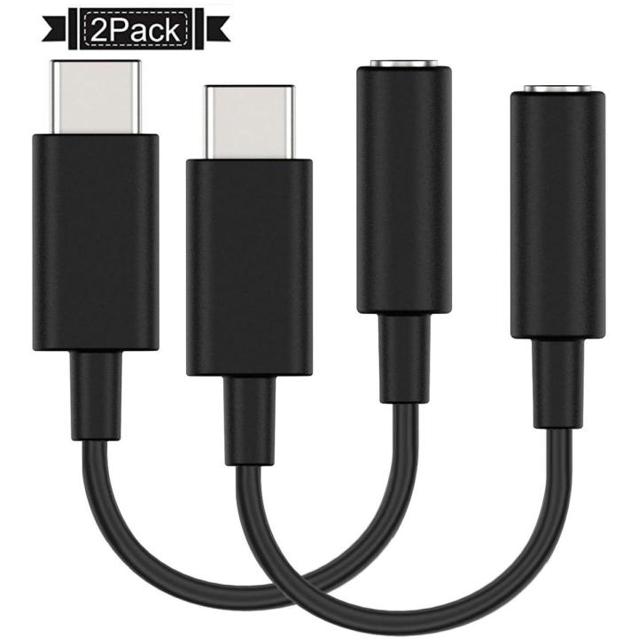 2-Pack USB C Headphone Adapter with DAC Compatible with Pixel 7/6 Pro 6a 5 4XL Samsung Note 20/10 S22/S21/S20 Tab S8/S7/S6 Z Fold/Flip 4/3/2, iPad 10 iPad Pro/Air 5 4/Mini 6, Type C to 3.5mm Audio Aux Dongle