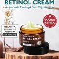 Retinol Face Cream Firming Lifting Anti-Aging Remove Wrinkle Brightening Cream Yellow. 