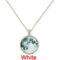 Full Moon Rising Moon Pendant Necklace Glow In The Dark Luminous Chain Women. 