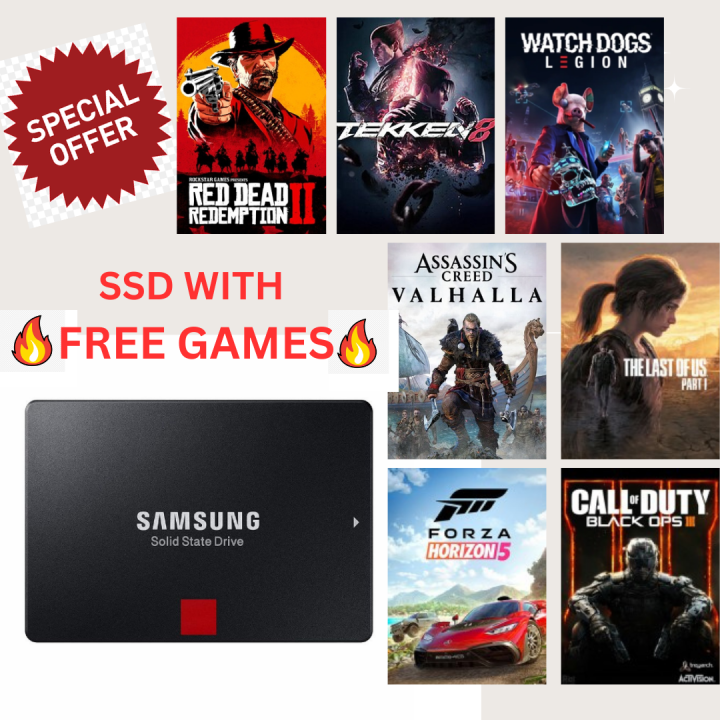 Samsung SATA SSD 128GB 2.5” Internal Solid State Drive, Ssd For Pc, Ssd for Laptop, Different brands ssd, Upgrade PC or Laptop Memory and Storage, Ssd With Games