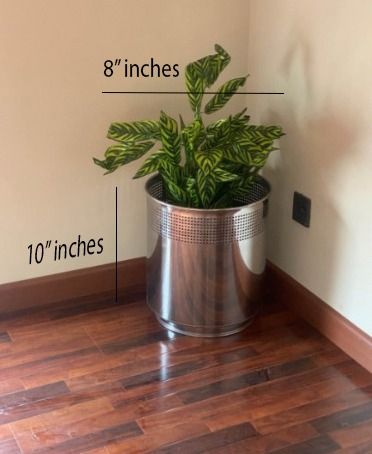 Stainless Steel Non Magnetic Planters- SS Planter Plant Pots in different sizes free gift