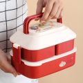 Portable Double Layer Lunch Box For Kids Lunch Box Picnic Bento Box Microwave Food Box With Compartment Storage Food Container. 