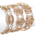 【beauty code】6 Styles 585 Rose Gold Color Bangle Bracelet for Girls Cut Out Carved Vine Shaped Fashion Jewelry DCBM01. 
