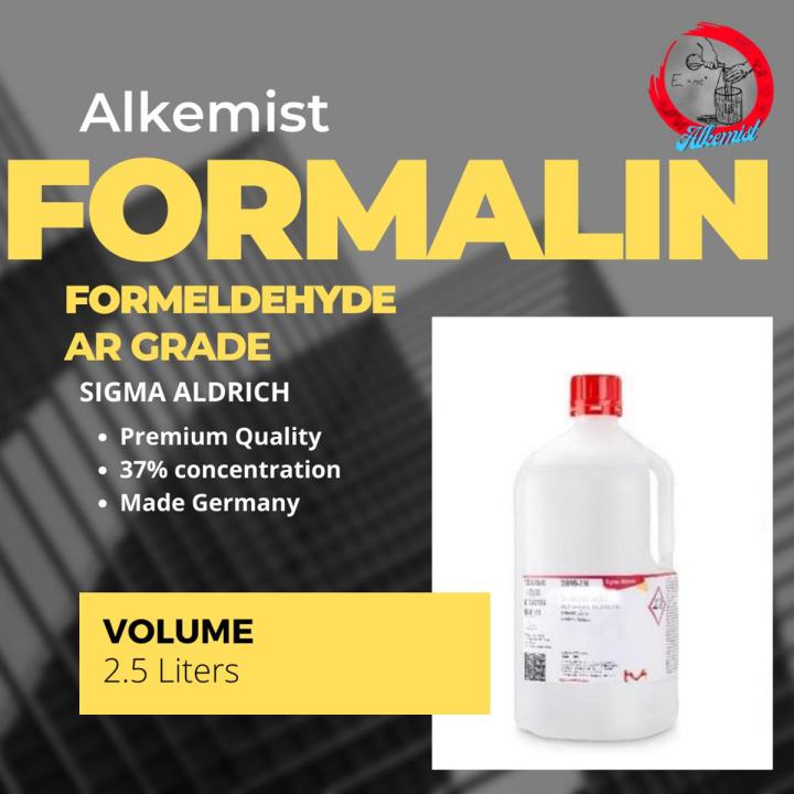 Formeldehyde or Formalin 37% AR GRADE FOR LABS & university students 2.5 Liters