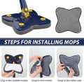 Twist n Squeeze Triangle Shape Extendable Microfiber Mop For Floor 4 Sided  Adjustable Triangular Cleaning Mop Twisting 360° Rotating. 