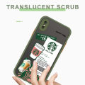 UCUC for Samsung Galaxy A51 Back Cover Fashion Sticker Frosted Transparent Hard Phone Case Thin Shockproof Full Cover Camera Protect Case. 