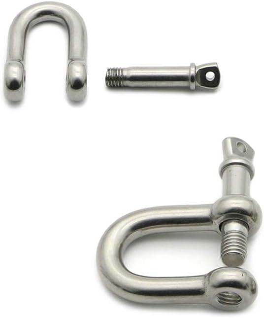 4%20or%206%20or%208-Piece%20Pack%20-%20M4%20Stainless%20Steel%20Dee%20Shackle%205/32"%20(4mm)%20Forged%20D%20Shackle%20with%20Screw%20Pin,%20Silver%20Color%20-%20Image%206