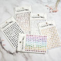 1pcs etro English Letter esign ail Art Stier 3 Self-adhesie bet er ail Art ecal Small Letter ail Wraps. 