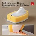 xiaomi yijie Replaceable Cleaning Brush With Refill Liquid Handle Scouring Pad Sponge Brush Dispenser Dish Scrubber Home Tool. 