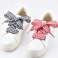 High Quality 2.5 cm British Style Lattice Shoelaces Women Men Printing Sports Casual Basketball Black White Shoes Laces Dropship. 