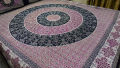 Sindhi Ajrak Style Cotton Bedsheet for King Size Double Bed 3 pcs. 