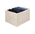 6 Grids Washable Wardrobe Clothes Organizer, Jeans Compartment Storage Box, Clothes Drawer Mesh Separation Box, Portable Foldable Closet (GREY). 