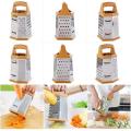 6 Sides Multi-functional Stainless Steel Grater Handheld Slicer Fruit Vegetable Kitchen Cutter Tools. 