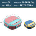 Tedemei original stainless lunch box 2 Grid/Compartments with spoon air tight lunch box. 