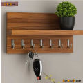 Wall Key Stand with Shelf, Key Organizer Rack for Entryway, Wall Mounted Key Holder, Decorative Home Storage Shelf, Easy Assembly, GloWooDecor. 