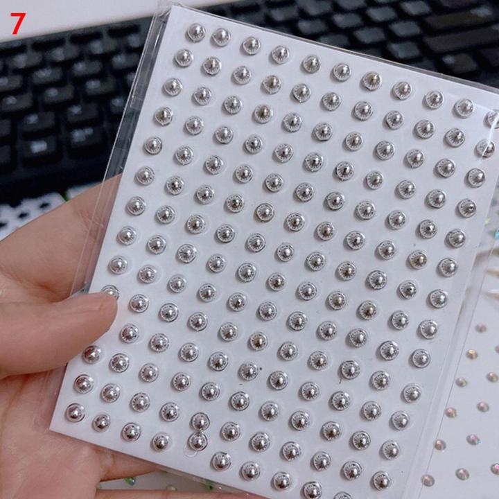 Modern Rhinestones Stickers Star Moon Round Resin Drill Party Eye Makeup Sticker Face Jewels Diamond Pearl Glitter Decorations