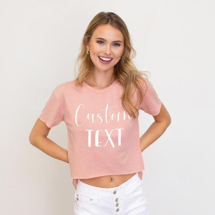 Customized Crop Top for Women, Personalized Crop Tops for girls