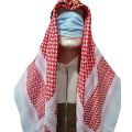 Kids Red & White Shemagh - Arabic Headscarf - Palestinian - Printed kifayah. 