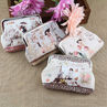 Women Flower Printed Clasp Top Purse Clutch Bag Key Coin Card Holder Wallet. 