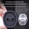 New Silent Accessories Car Door Lock Buckle Protection Cover 1/4PCS Auto Accessories Door Shock Absorber Cushion Black/White Silicone Anti-Collision Car. 