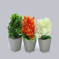 Pack of 3 Mini Plant Artificial Decoration Piece with pot Best for home & Office Decoration purpose. 
