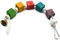 Bird Block Toy Natural Bell Parrot Block Toy Bird Wooden Block Parrot Wood Chew Toy Parrot Cage Toy Parrot. 