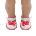 Doll Shoes 7 cm Cute Bow Cartoon Skull Mini Shoes For 18 Inch American 43cm Baby New Bron Dolls Girl Toy 1/3 BJD OG Doll Boots. 