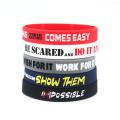 1 Pack Motivational Wristbands for Men, Women Teens, Silicone Bracelets with Inspirational Quotes,Men's Unisex Adult Design. 
