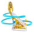 Children's Electric Roller Coaster toy, Duck Climbing Toys, Toy Set with Flashing LED Light, Easy to Install and Carry, Perfect Gift. 