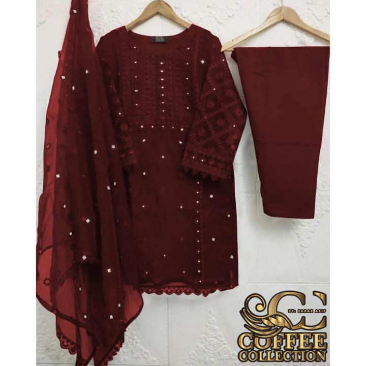 3pc/3pc dress/3pc suit/ 3pc embroidery/ fashion/ trending/new/2022 fashion/