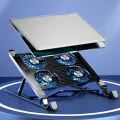New Laptop Cooler Base Stand Foldable Laptop Cooling Pad Portable Adjustable Notebook Stand for 11-17.3 Inch with 2/4 Fans. 