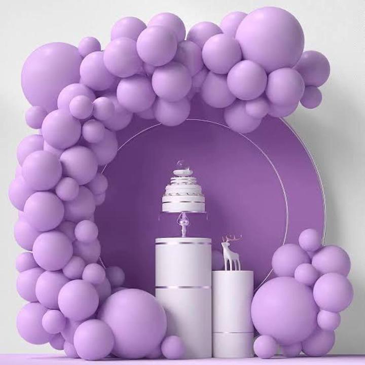 100 Pcs Pastel Purple Balloons Birthday & Party Decoration