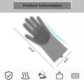 Silicone Magic Washing Gloves Pair with Scrubber for Kitchen, Bathroom, Car, Pet and Multipurpose Cleaning and Washing (1 Left and 1 Right Hand Silicone Scrub Glove Pair). 