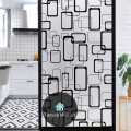 Elegant Geometric Design Privacy Window Film for Doors and Windows - Multi-Size Decorative Stickers. 