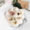 Shell Jewelry Dish Ceramic Trinket Dish Jewelry Plate Holder Small Key Bowl for Earrings Bracelets. 