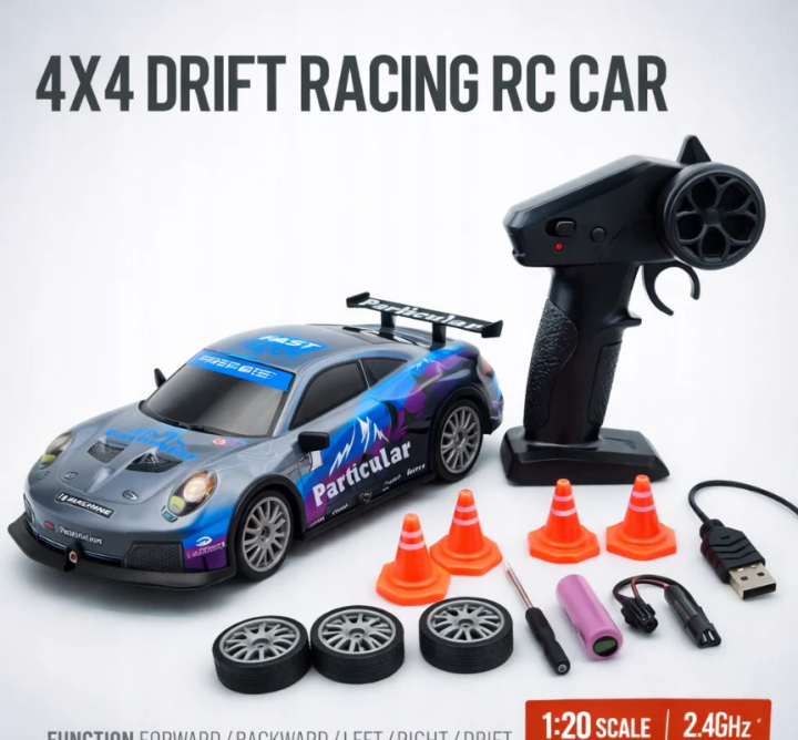 Remote Control Speed Racing 1:20 Scale RC Porsche 4x4 Drifting Car 2.4G ...