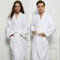 Bathrobe Men/,Women 100% Ringspun Cotton - WHITE. 
