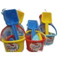 Cute Kids Beach Activity Bucket With Tools and Shapes For Kids - M10900. 