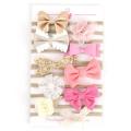 I LOVE DADDY&MUMMY-10 Pcs/Set Cute Bows Newborn Baby Headband Flower Elastic Baby Girl Headbands Hair Band Princess Baby Girls Hair Accessories. 