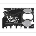 Wallet Ninja Multitool Card – 18 in 1 Size Multi Purpose Tool for Quick Repairs, EDC Survival Gear, Bottle Opener. 