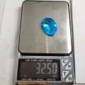 Original Swiss Blue Topaz (Indian Topaz) 32.50 crt ± 1crt Gemstone For Men,,Ring ,Bracelet,Pendant. 