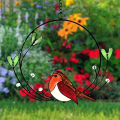 Window Hanging Spring Window Decoration Multicolor Bird Suncatcher Hanging Decorations Painted Window Decorations Durable Easy Install. 