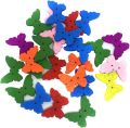 Butterfly Wooden Buttons Colorful Natural Wood Buttons Cute Sewing Buttons Decorative Clothing Buttons for Scrapbook Crafts. 