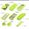 Nicer Dicer Plus 14-in-1 Vegetable Cutter, Fruit Slicer, Vegetable Peeler, All-in-One Vegetable & Fruit Slicer, Peeler & Grater. 