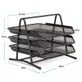 Heavy metal 3 Tier Metal Mesh File Tray Document, Paper, Files, Letters, folders Holder Desk Organizer. 